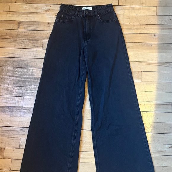 Wide leg black jean Pull & Bear - Picture 1 of 3